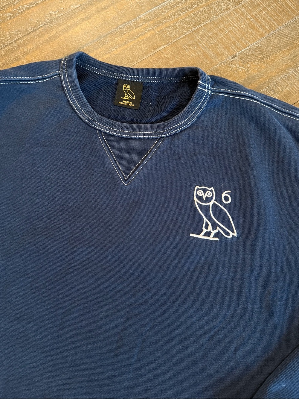 OVO October’s Very Own Navy Crewneck Sweatshirt Men’s Medium Owl Logo
